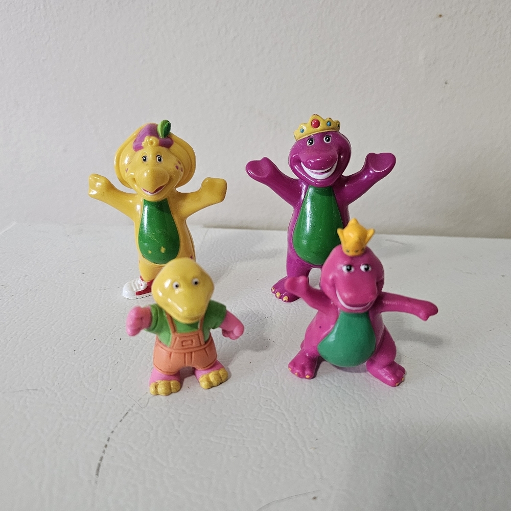 Vintage Barney and Friends PVC Figures Set of 4